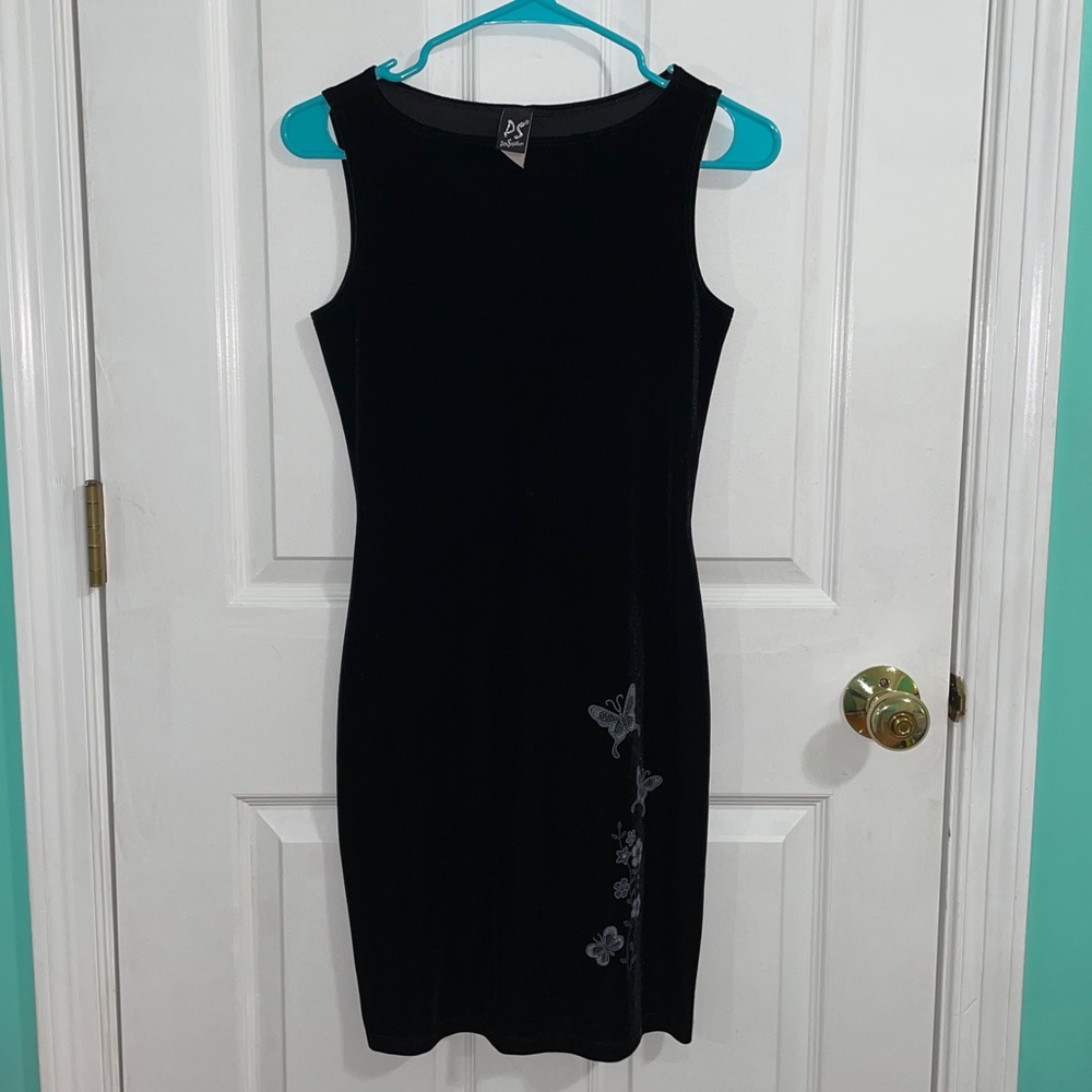 SOLD ELSEWHERE Vintage Velvet Butterfly Dress